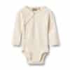 Wheat - Body Wraparound L/S Pil - Ivory