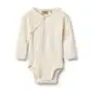 Wheat - Body Wraparound L/S Pil - Ivory