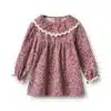 Wheat - Dress L/S Collar Elvira - Grape Flowers