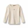 Wheat - T-shirt L/S Print Belis - Eggshell