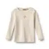 Wheat - T-shirt L/S Print Belis - Eggshell