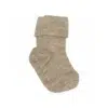 MP Denmark - Wool rib baby socks- Light Brown Melange