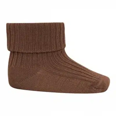 MP Denmark - Wool rib baby socks - Peacan Pie