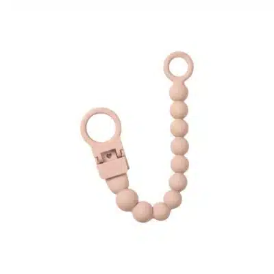 Bibs - Pacifier Clip Beaded - Blush
