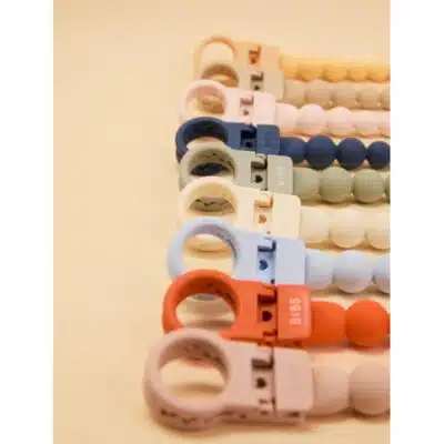 Bibs - Pacifier Clip Beaded - Vanilla