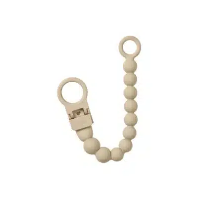 Bibs - Pacifier Clip Beaded - Vanilla