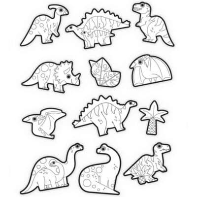 Crocodile Creek - Kleurstickers - Dinosaurus