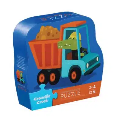 Crocodile Creek - Mini puzzel - 12 stuks - Bouwkrokodill