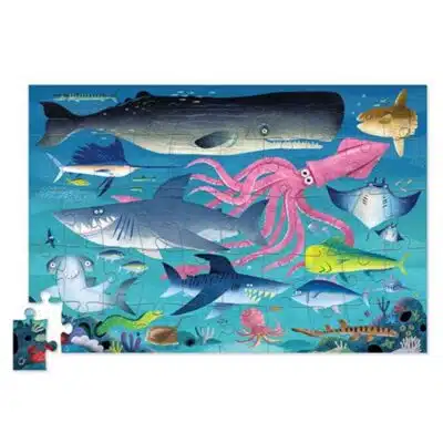 Crocodile Creek - Puzzel in blik - 50 stuks - Haaienrif