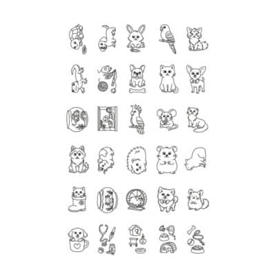 KIDYWOLF - Kidydraw - Mini tekentablet - Huisdieren