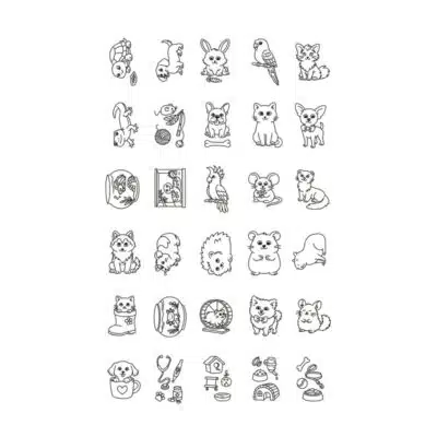 KIDYWOLF - Kidydraw - Mini tekentablet - Huisdieren