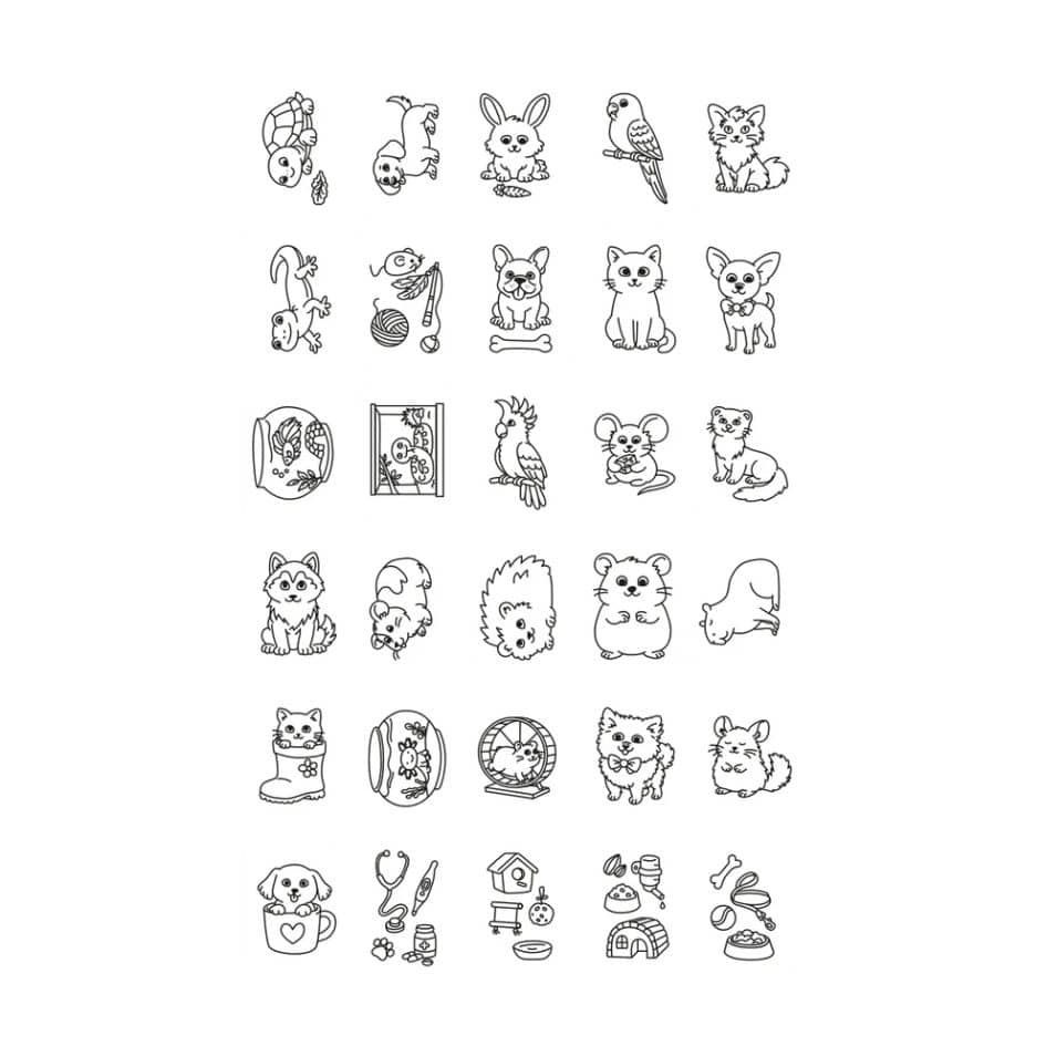 KIDYWOLF - Kidydraw - Mini tekentablet - Huisdieren