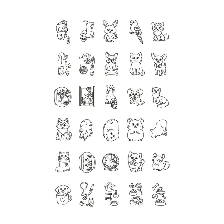 KIDYWOLF - Kidydraw - Mini tekentablet - Huisdieren