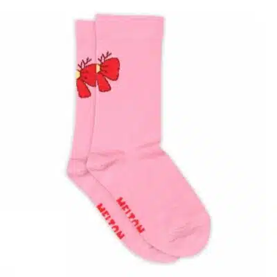 Melton - Antler bow socks - Begonia Pink