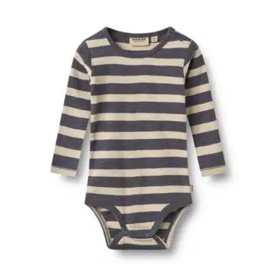 Wheat - Body L/S Freddie - Greyblue Stripe
