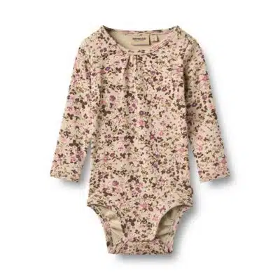 Wheat - Body L/S Liv - Soft Sand Flower Wine