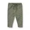 Wheat - Jersey Pants Manfred - Dark Green Stripe