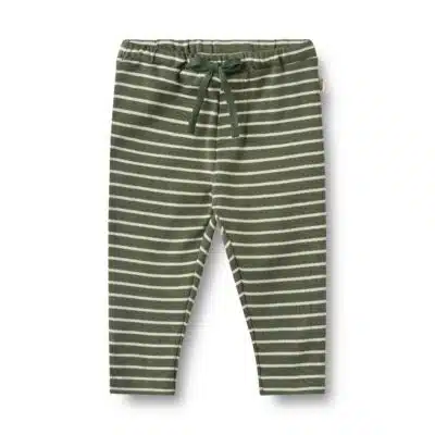Wheat - Jersey Pants Manfred - Dark Green Stripe