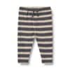 Wheat - Jersey Pants Manfred - Greyblue Stripe