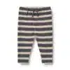 Wheat - Jersey Pants Manfred - Greyblue Stripe