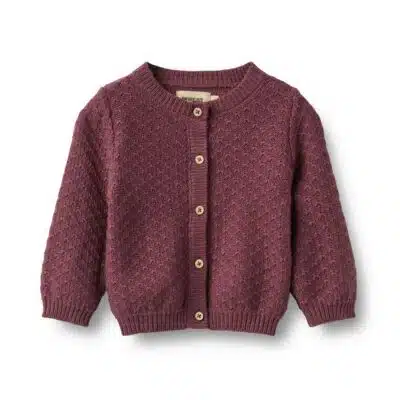 Wheat - Knit Cardigan Magnella - Eggplant