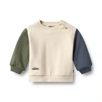 Wheat - Sweatshirt L/S Elliot Embroidery - Offwhite