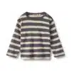 Wheat - T-shirt L/S Milo - Greyblue Stripe