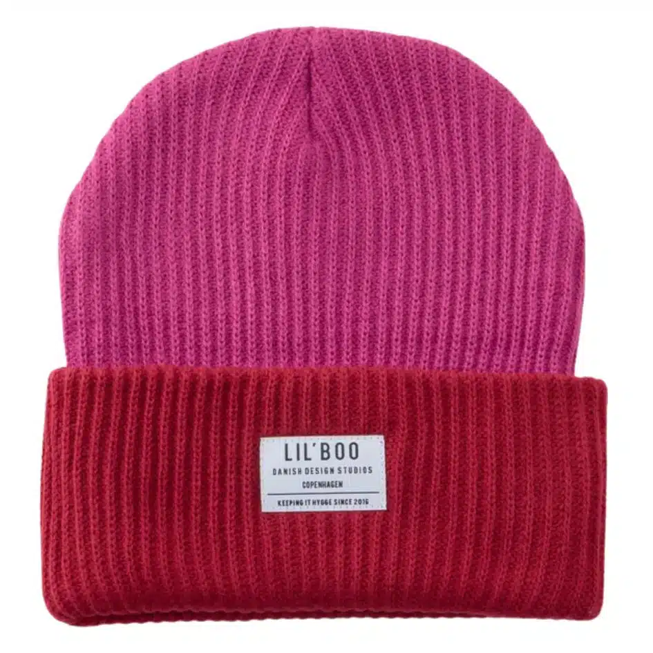 Lil' Boo - Block Hygge Beanie - Berry/Dark Magenta