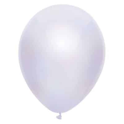 Metallic Ballon - Wit - 50st (30cm)
