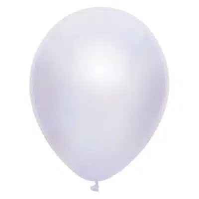 Metallic Ballon - Wit - 50st (30cm)
