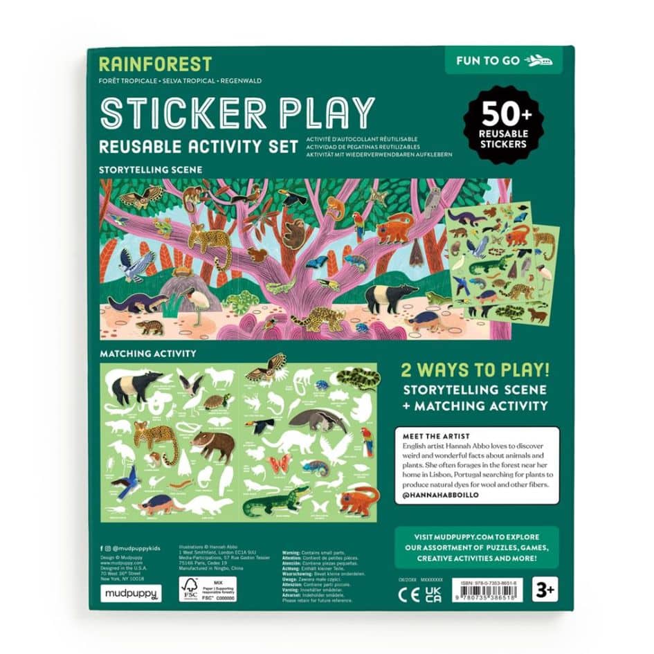 Mudpuppy - Herbruikbare Stickers - Regenwoud