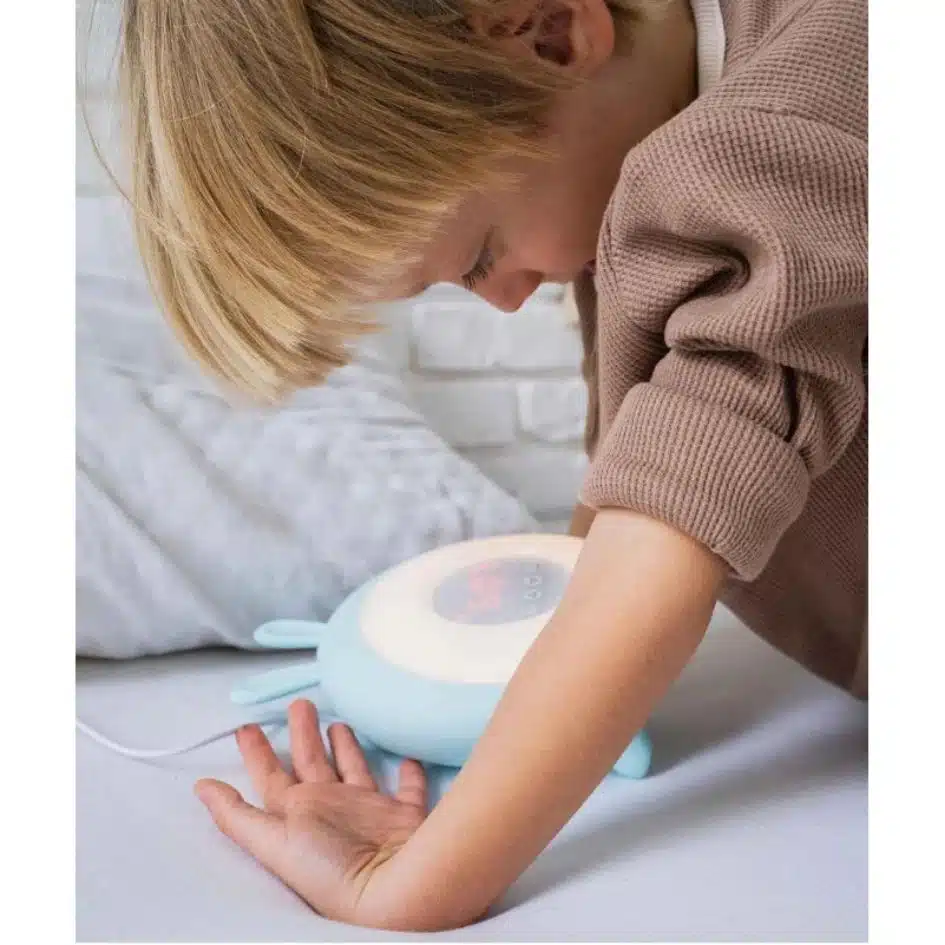 Rabbit&Friends - Rabbit Wake Up Lamp with Alarm Clock - Blue