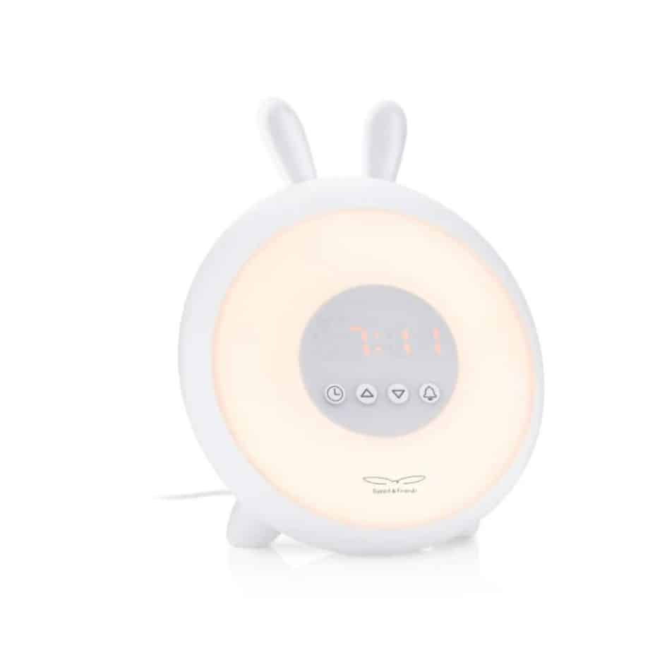 Rabbit&Friends - Rabbit Wake Up Lamp with Alarm Clock - White